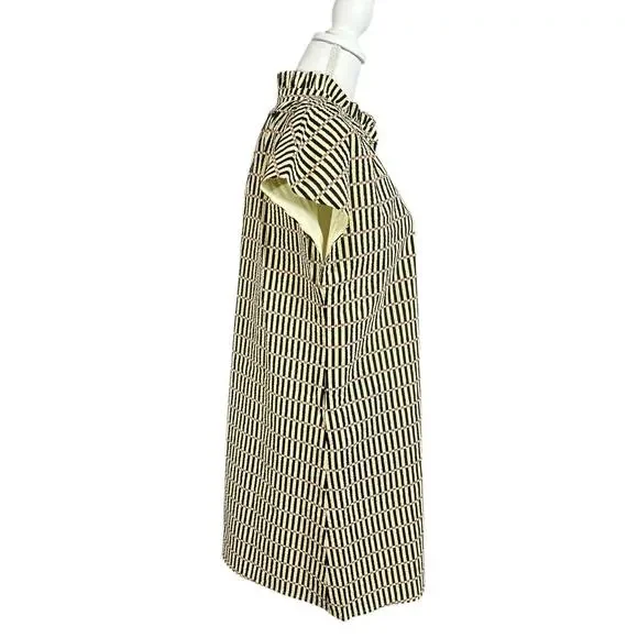 THML Faith Button Up Dress Womens Medium Rue Stripe Dot NWT - Picture 4 of 10